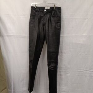 Hugo Buscati Black Leather Trousers